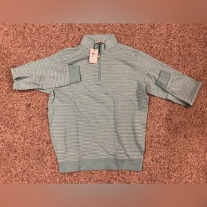NWT Peter Millar Men’s Crown Comfort Bodie Stripe 1/4 Zip